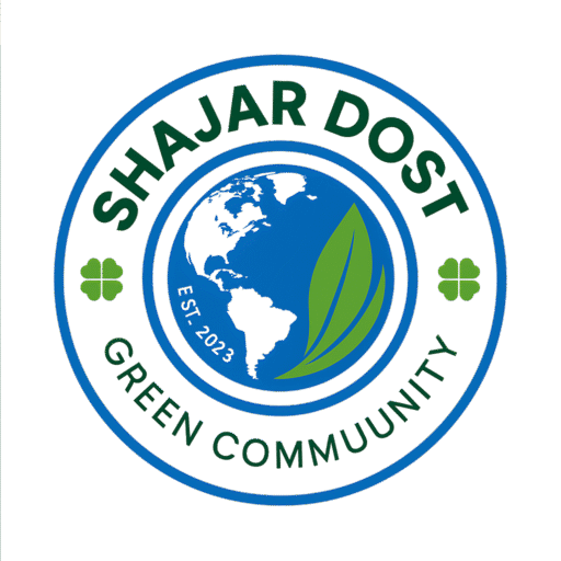 Shajar Dost logo showing tree and hands symbolizing environmental welfare